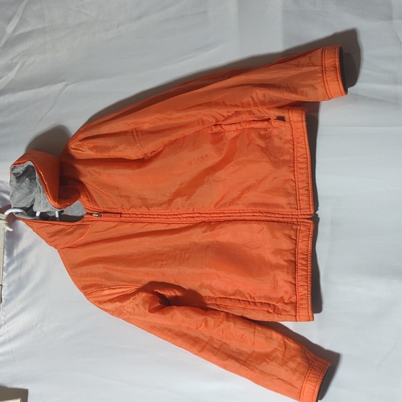 Hugo Boss Men's Size L Reversible Grey & Orange Zip Up Hoodie - Picture 7 of 10